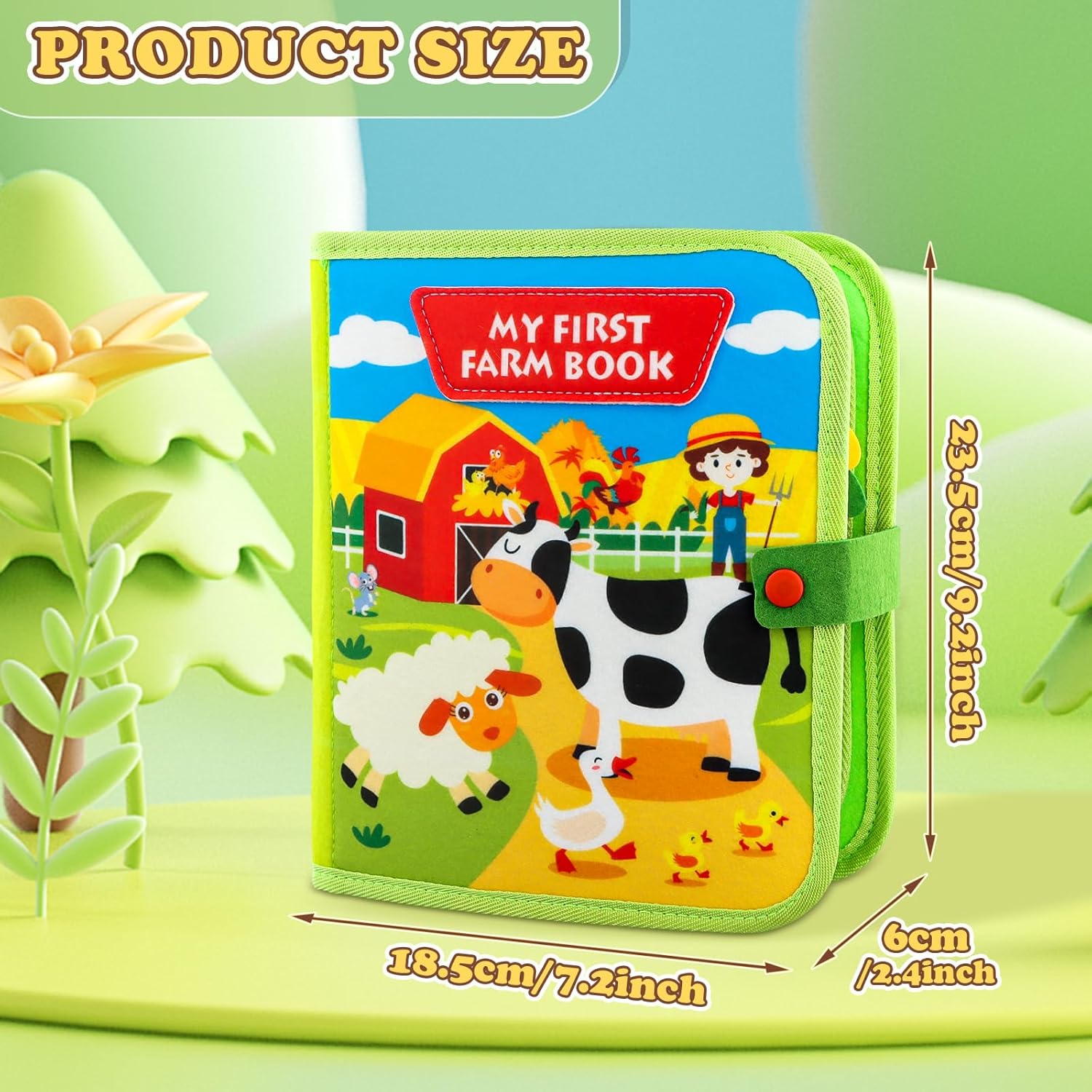 Image of Early Learning Toy Set: Felt Busy Board & Suitable For Preschool, Toddler Travel Activities With Letters, Numbers, Shapes, Colors, Animals, Weather - Educational Gifts For & (birthday, Christmas)