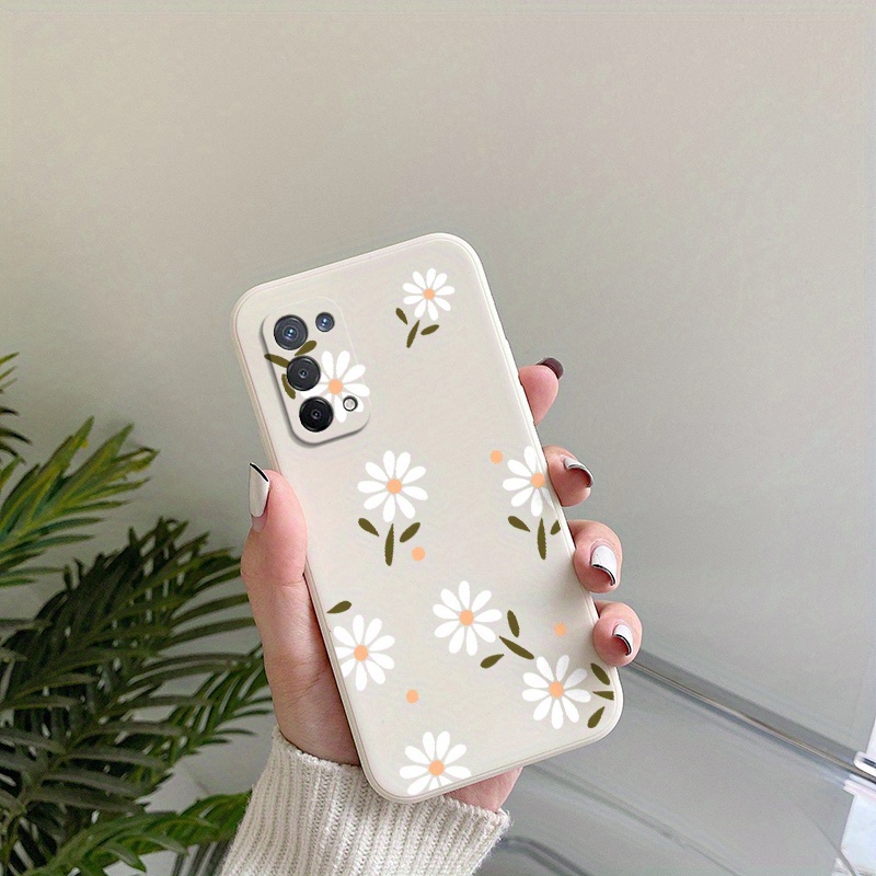 TEMU Phone Case - The Phone Case Featuring A Chrysanthemum Suitable For The For Oppo A74 5g, Offering A Shock-resistant Matte End. It Combines With ,