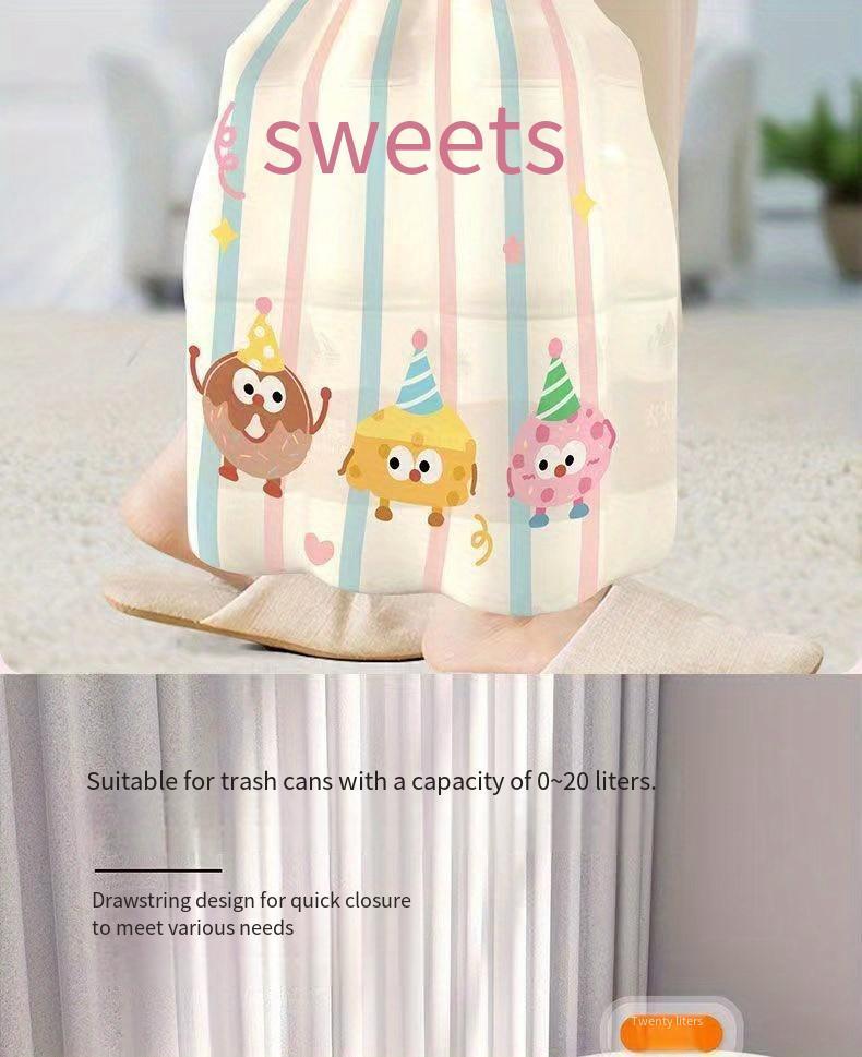 garbage bag household drawstring portable thickened kitchen no living room cleaning bucket for   tear free affordable   details 2