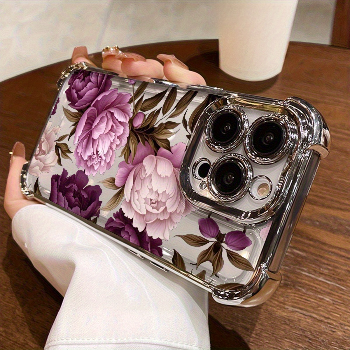 Etui za telefon - Vijolična potonika 14 Full Wrap 16 Pro, odporen na padce, primeren za Apple 15, etui za telefon 13 Pro Max, vrhunski etui 12