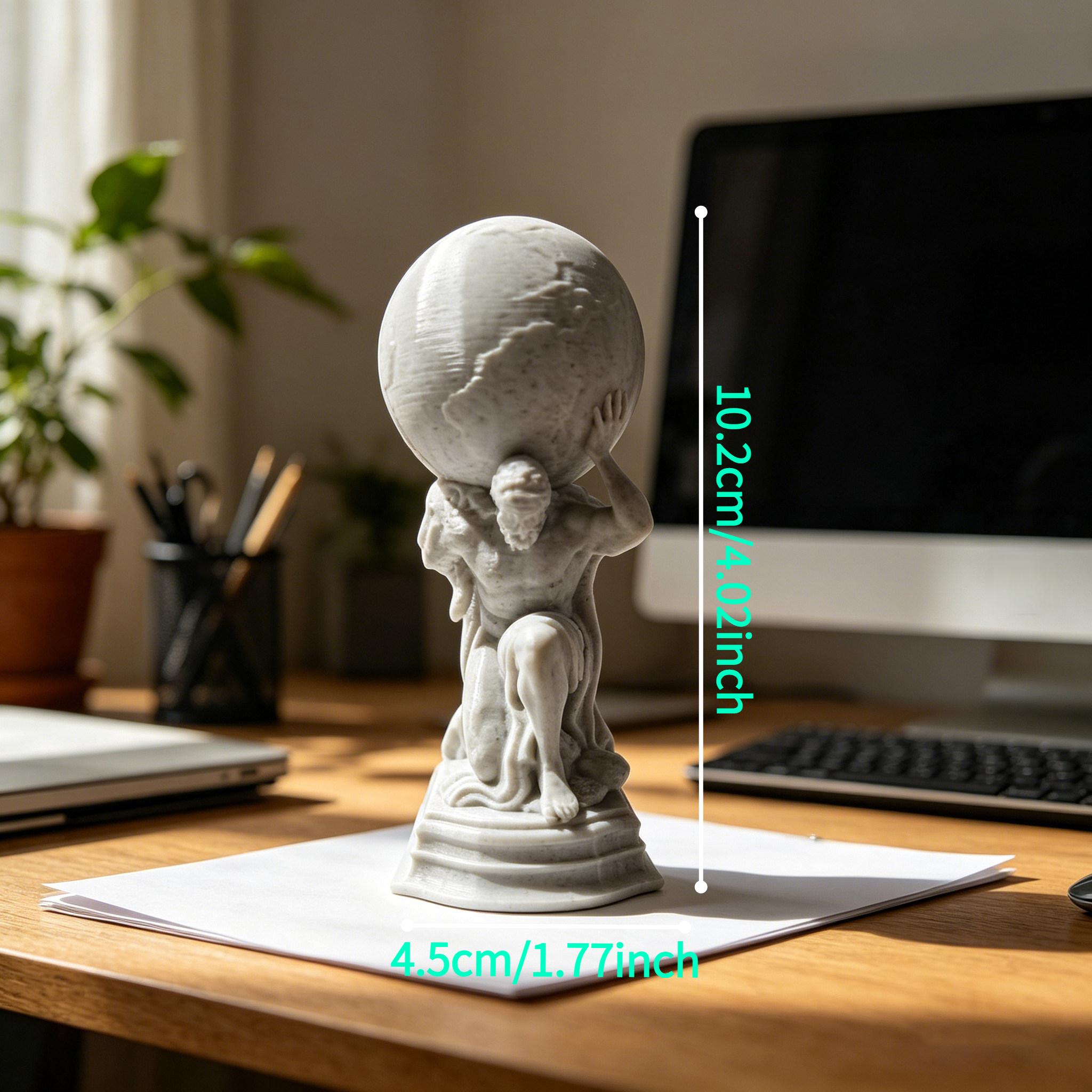 TEMU Atlas Holding Statue - Greek Mythology Sculpture, 3d Printed Plastic Figurine Suitable For Decor, / Collectible Gift For Mythology Enthusiasts,