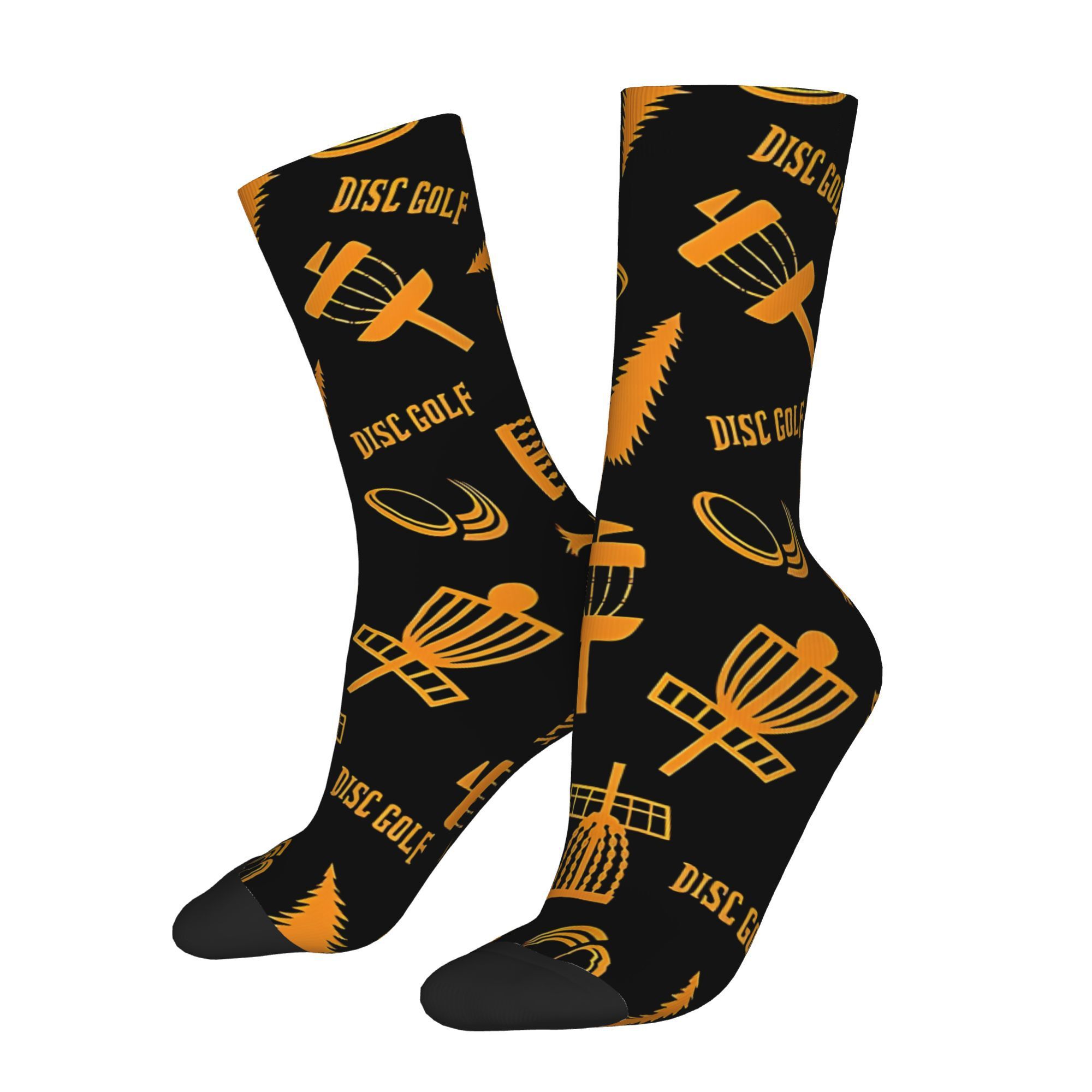 

Men's Novelty Disc Golf Crew Socks - Hip Hop Style, Fit With , Breathable Polyester