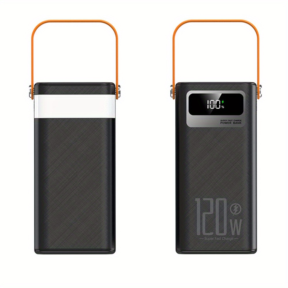 TEMU 90000mah Large Capacity Portable Power Bank, With Lanyard/ Display, Suitable For Fast Charging Of Mobile Phones/ Digital Electronic Devices,