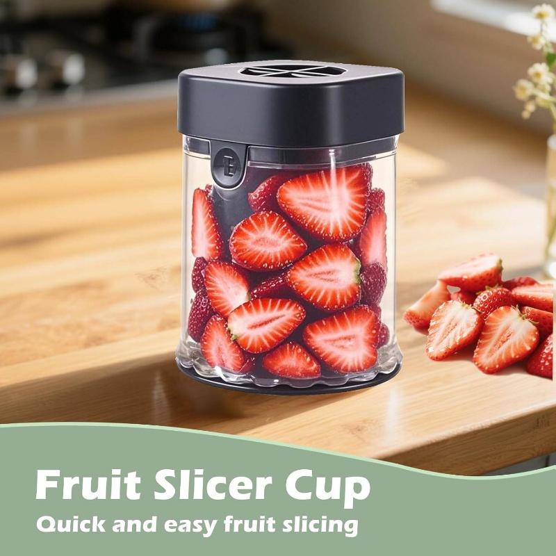 stainless steel fruit   cutter - manual multi-compartment egg & fruit slicer for banana, grape, strawberry - durable kitchen gadget for   meal prep, fruit slicer and chopper details 1