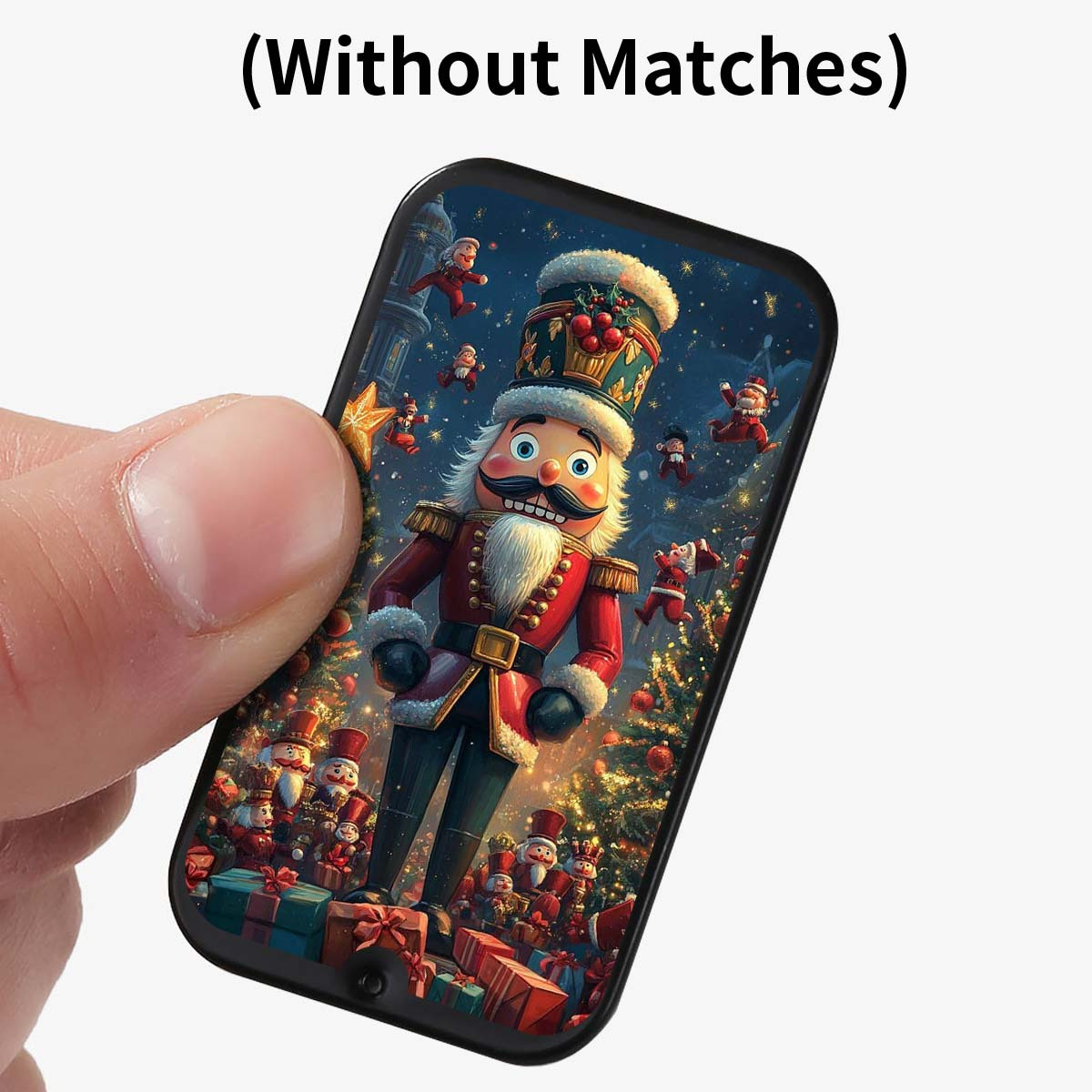 TEMU 1pc Cute Christmas Nutcracker Decorative Matchbox - Portable Design, Ideal For Storing Small Items, Perfect Gift For Couples, Matches Not