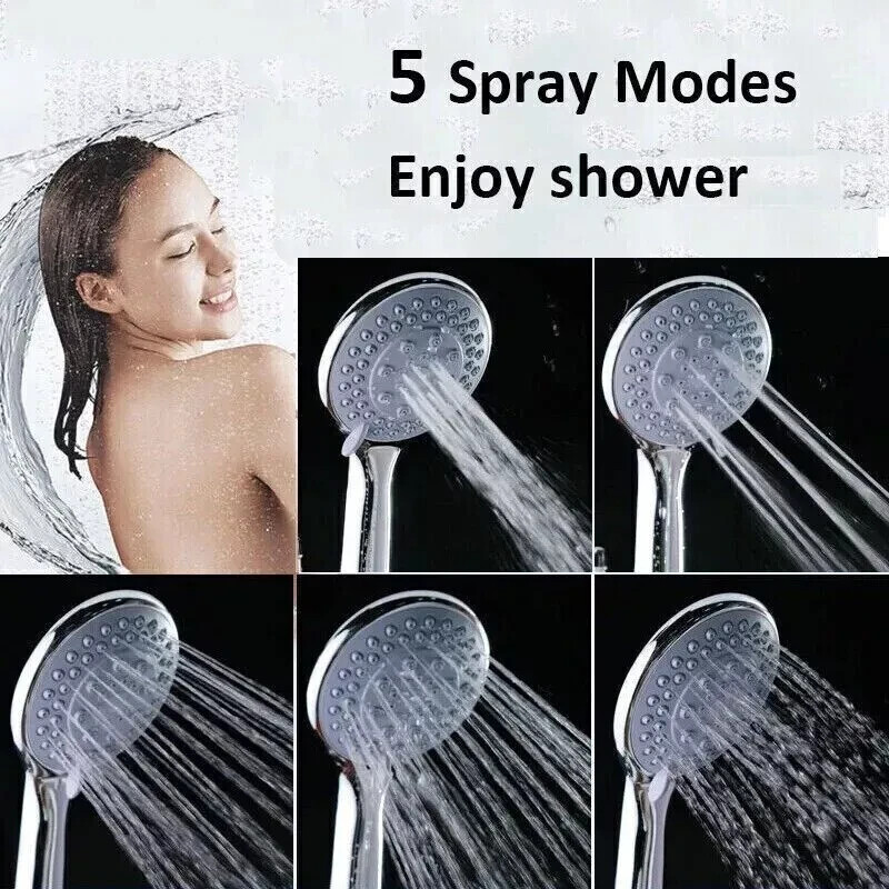 Adjustable 5-Mode High-Pressure Shower Head Kit