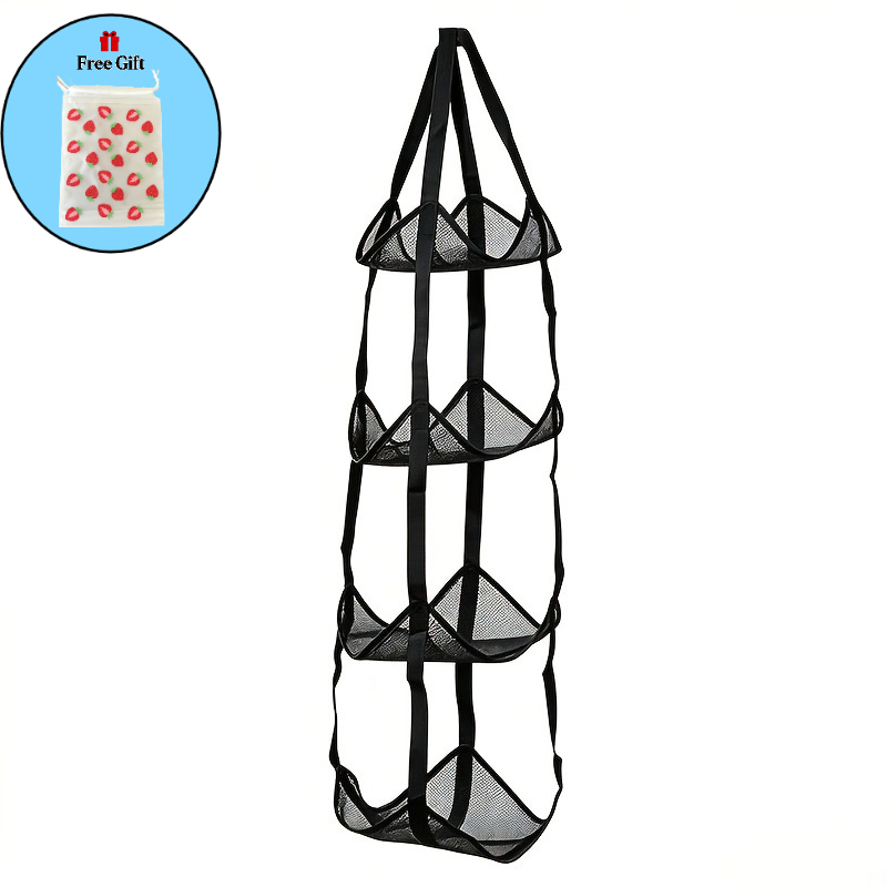 TEMU 2pcs Set: -layer Foldable Ball Storage Bag + 1 X Free Strawberry Storage Bag. Door-hanging Basketball Storage Bag, Multi-functional Sports