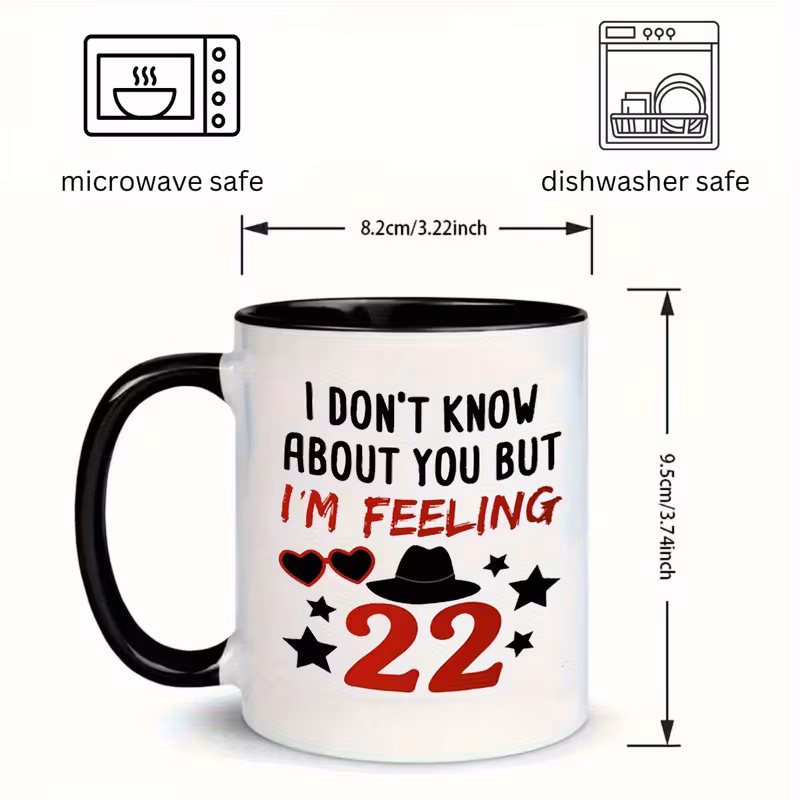 swift inspired 22 design ceramic mug black white with red hearts stars glossy high quality durable coffee cup for fans i dont but im feeling quote everyday use fan merchandise home use heart pattern smooth 1