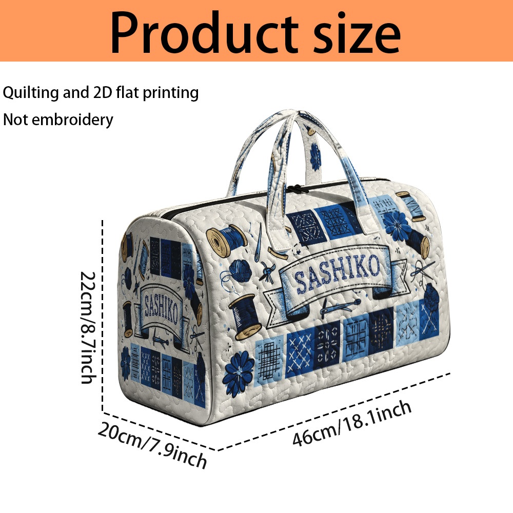 TEMU 1pc Ridesay Embroidery Quilted Tote Bag - Large Capacity Washable Handbag Suitable For Boarding Flights, Carry-on Luggage Organizer With Quilted