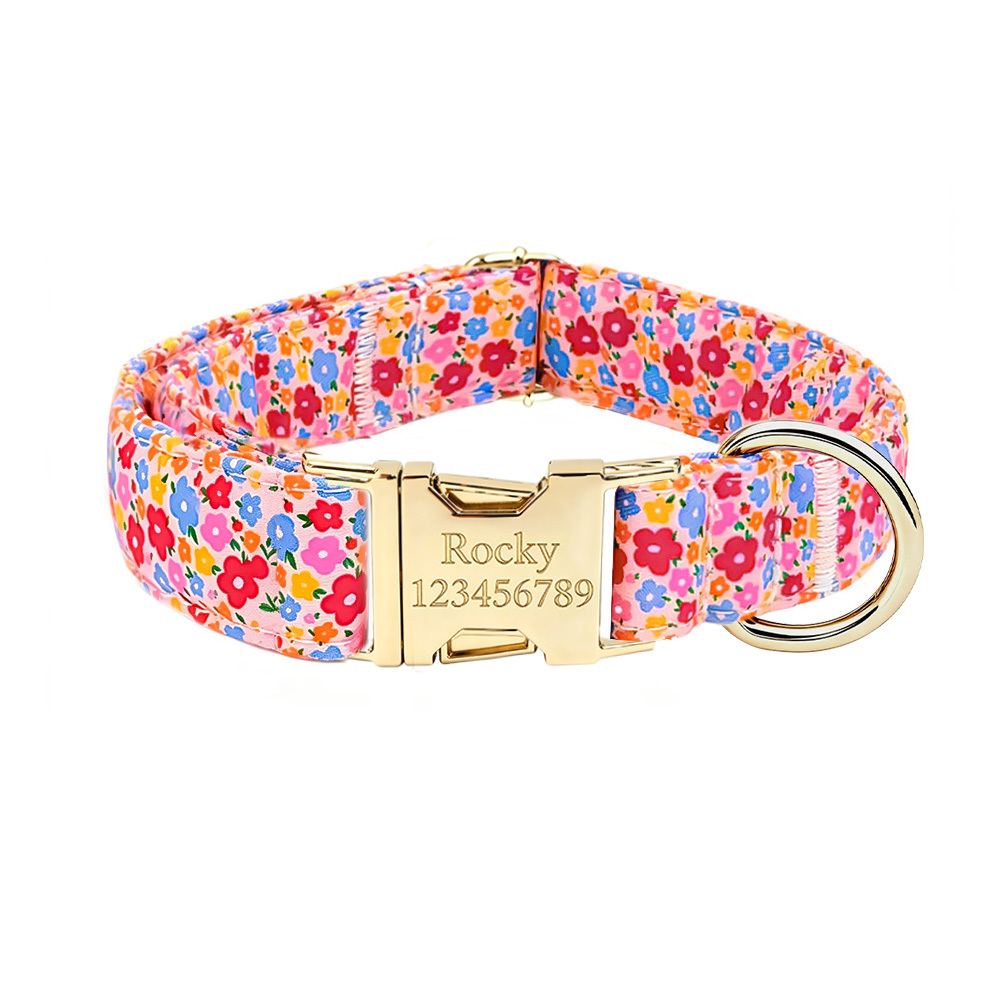 TEMU Custom Engraved Printed Dog Collar, Laser Metal Lettering, Personalized Pet Id Collar, Anti-lost Dog , Without Battery