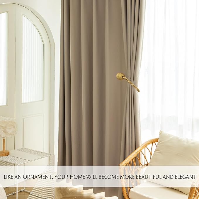 4pcs Set of Golden Magnetic Curtain Buckles, Exquisite Curtain Ties, Elegant Decorative Curtains, Perfect for Home, Office, Hotel, and Outdoor Curtains, Making It an Ideal Curtain Decoration
