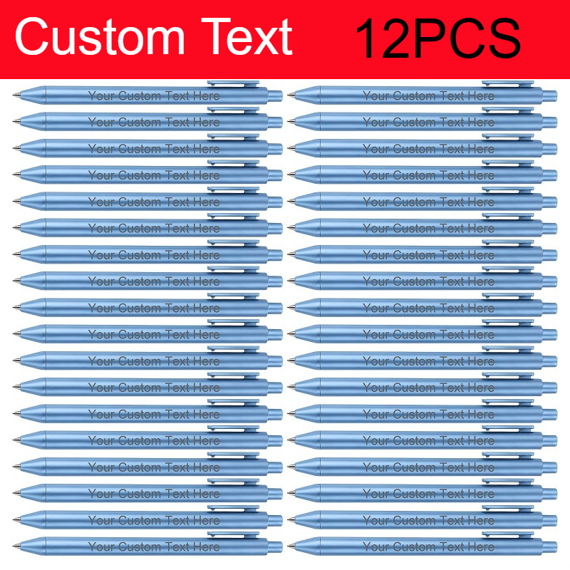 TEMU 12/24/44/50pcs Custom Ballpoint Pens, Business Advertising Gift Pens For Corporate Office Training Awards And Souvenirs, Christmas Birthday