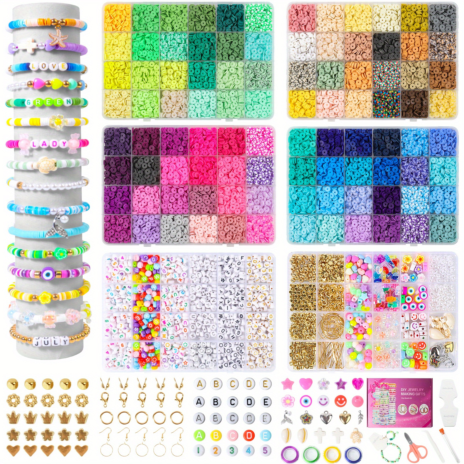 

Making Kit - 6 & , , String, & Earring For Bracelets, Necklaces & Crafts