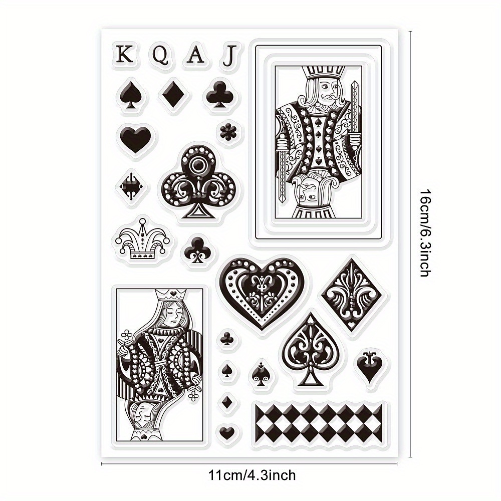 Image of 1sheet Card Character Clear Stamps Heart Crown Clear Stamp Seals For Cards Making Scrapbooking Photo Journal Album Decor Craft Craft Supplies Stickers Handmade Kit