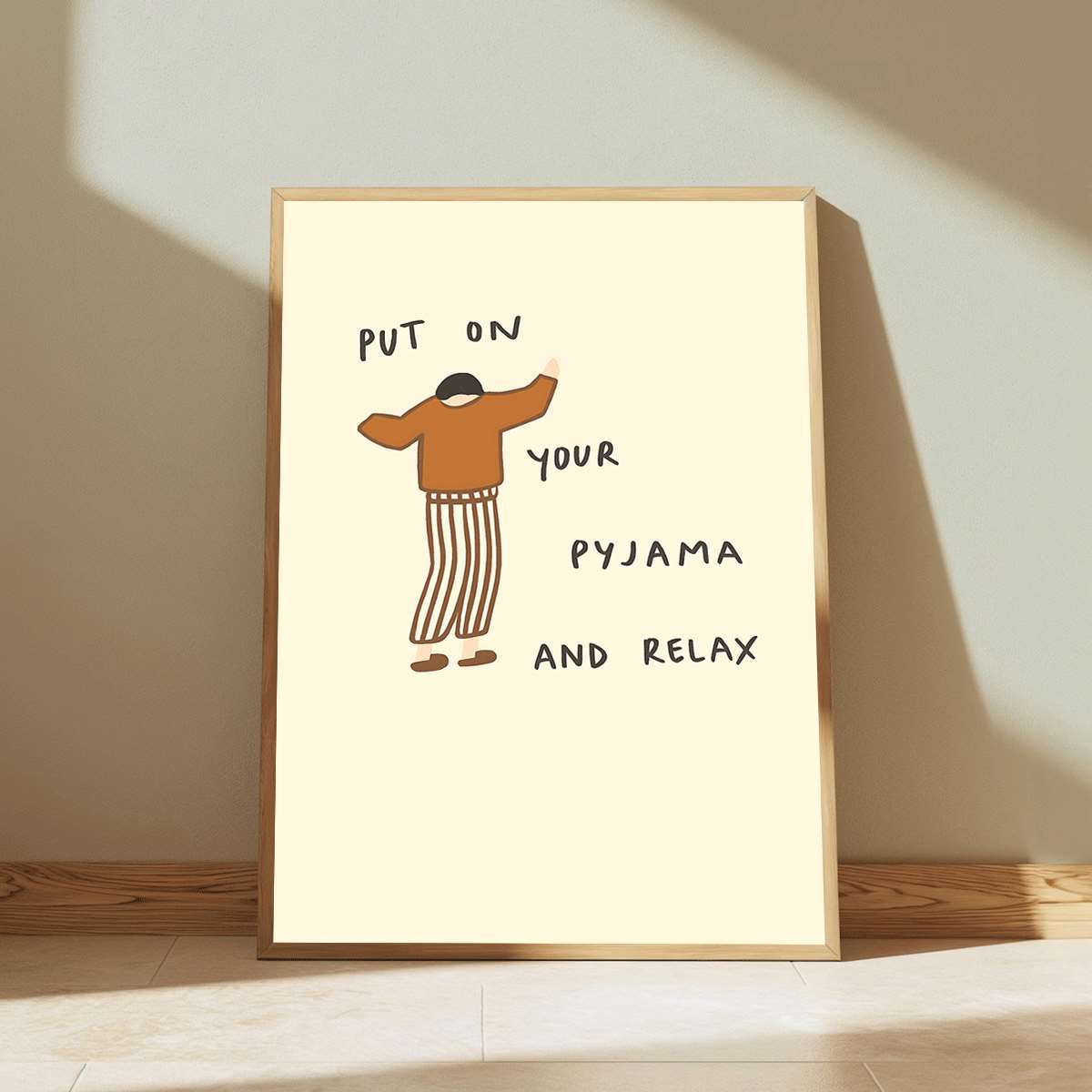 TEMU Stampa piatta 2D, 1 pz Stampa piatta 2D, pigiama | Decorazione da parete in stile cartone animato, tela senza cornice, adatta per soggiorni,