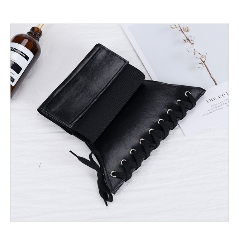 E-shop Damen Vintage Gothic Punk Verstellbarer Schwarz-ähnlicher Korsettgürtel – Elastischer High-Waist Taillengürtel mit Schnürverschluss,