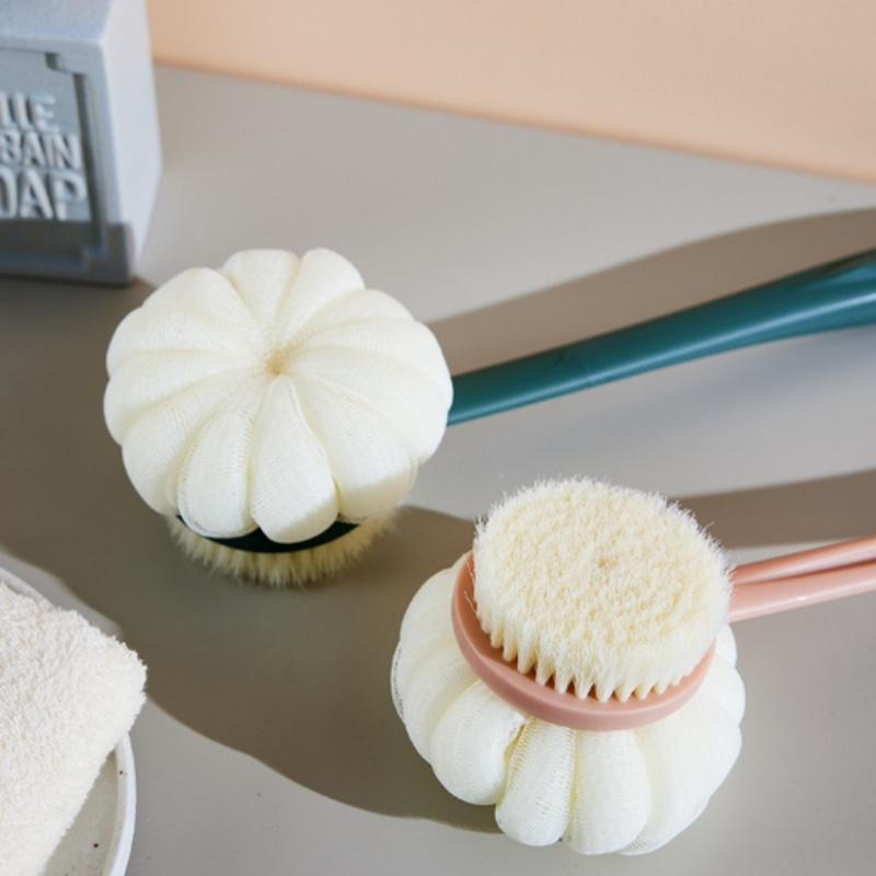space saving hanging storage bath brush with soft bristles ergonomic long handle dual use back scrubber   comb for shower bathtub bath hypoallergenic no battery needed bath accessories shower cleaning tool   durable construction Product details 0