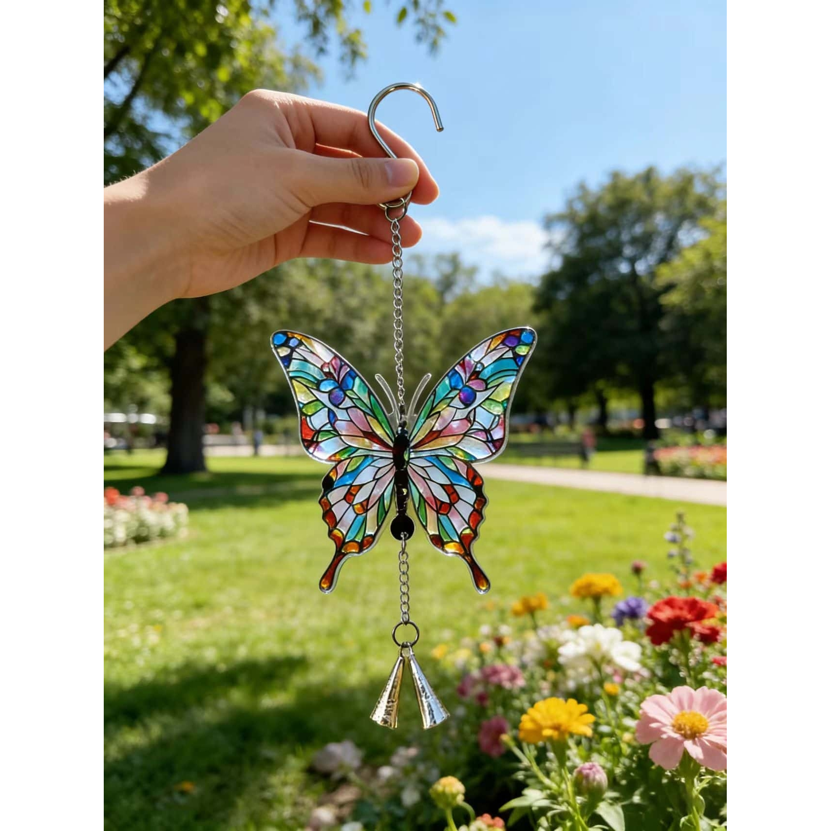 TEMU 2d Acrylic Wind Chime Wall Hanging, Entryway Hanging Ornament, Room Decor, Home Hanging Decoration, Interior Design Piece, Nordic Style Pendant,