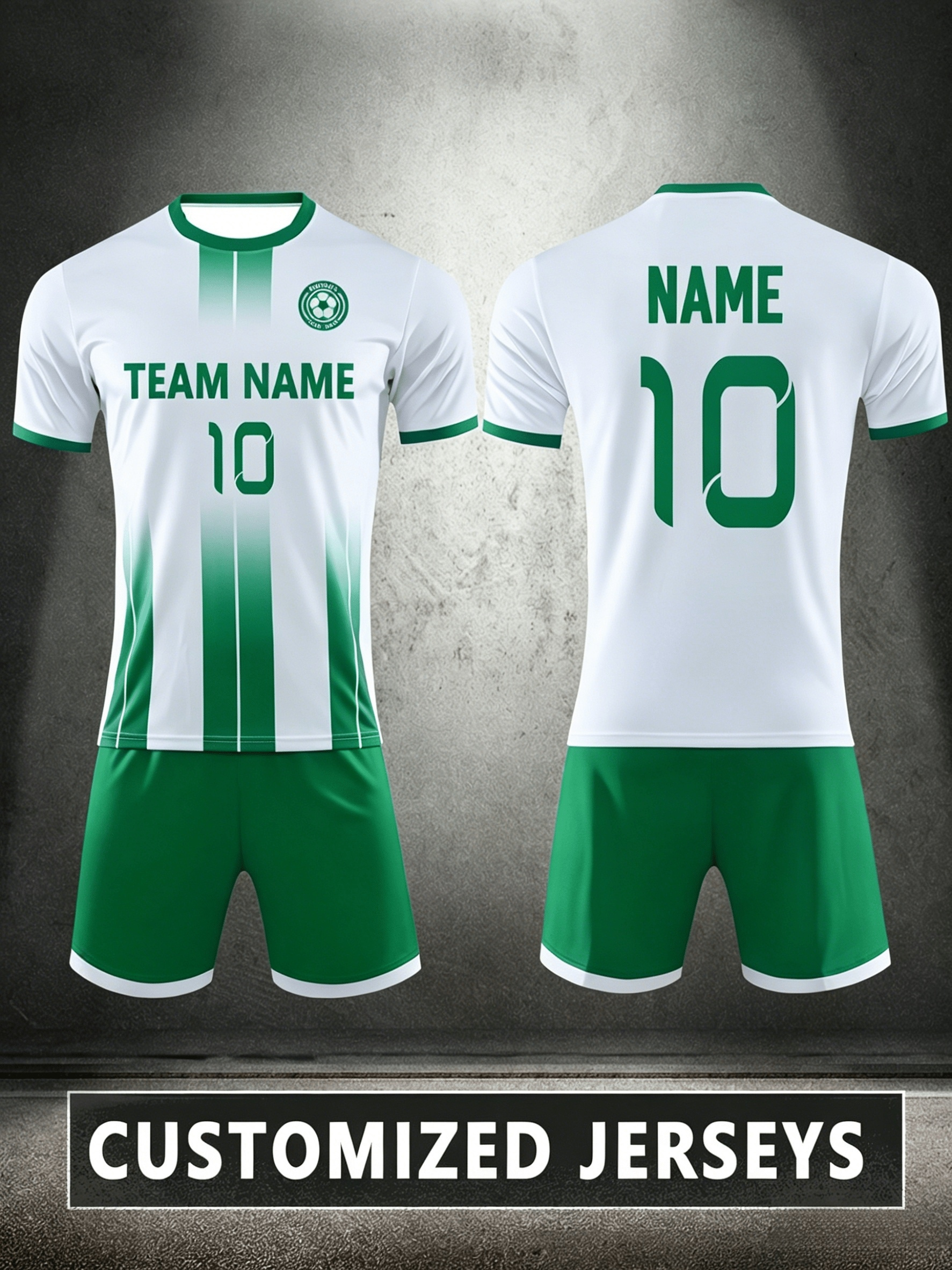 custom 2026 new mens personalized soccer sports suit two piece set customizable   and logo team logo printing suitable for competition training outdoor games team activities casual wear for outdoor activities