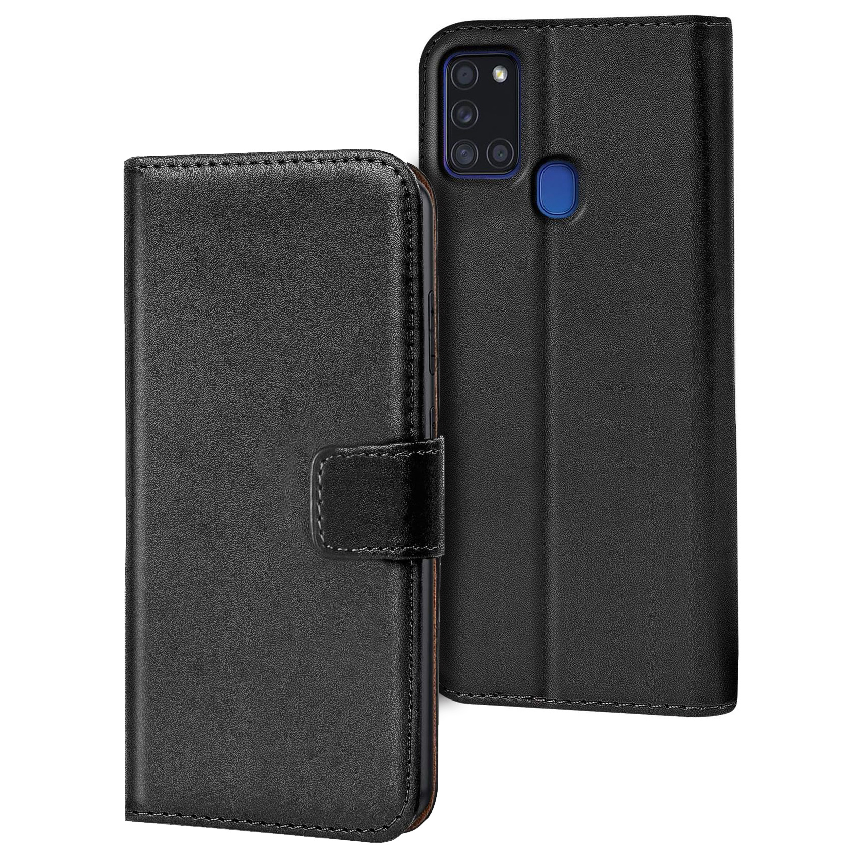 TEMU Phone Case - For For Galaxy A21s Mobile Cover, Book-style Wallet Case, , Made Of Faux Leather, Includes Card Slots And Stand Feature, Color: