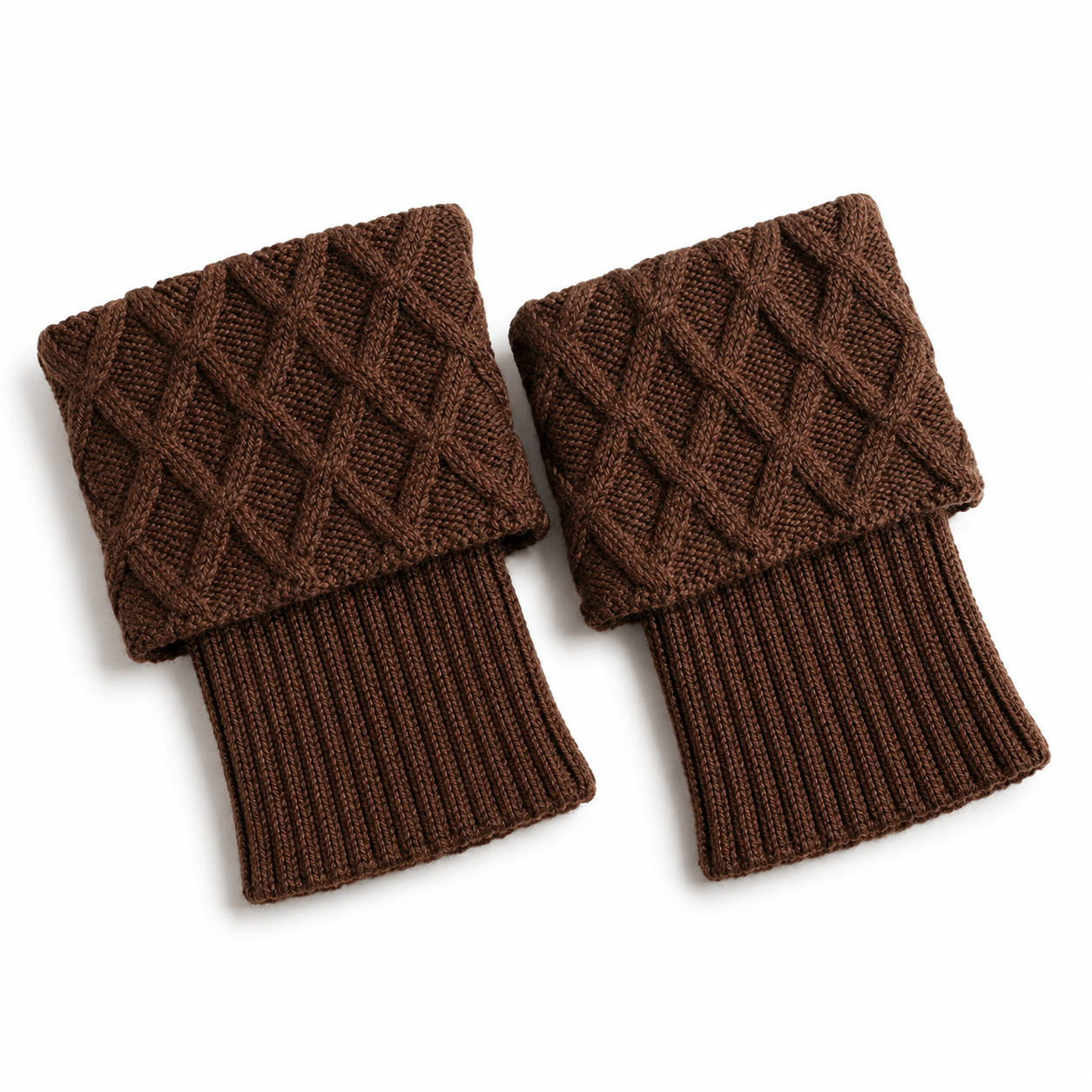 TEMU 1 Pair Of Women's Fried Dough Twists Leg Socks, Solid Color Folding Socks, Autumn And Winter Warm Boots, Casual Leg Socks For Daily Wear