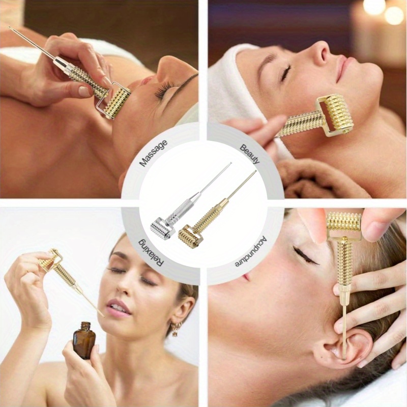 Pies Masaje Facial Con Las Manos Mini Masajeador Facial Giratorio