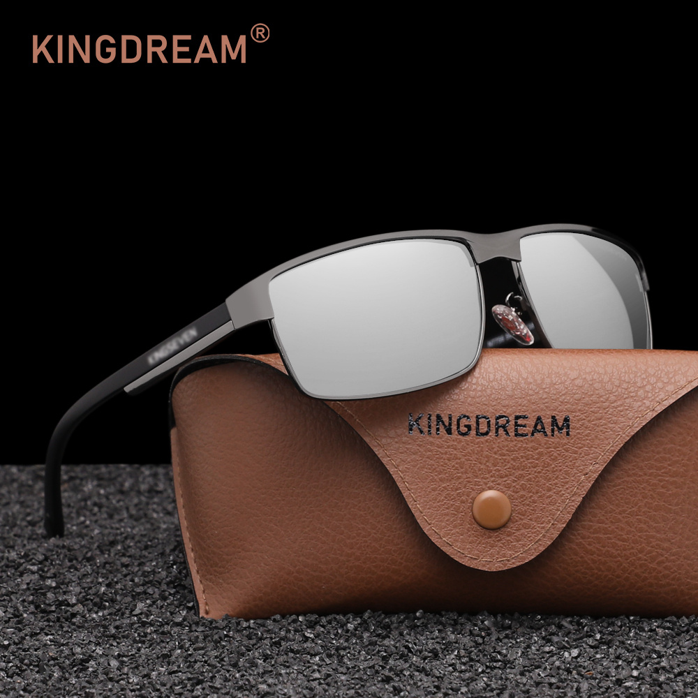 Image of Kingdream Box Polarized Sunglasses Men's Business Driving Uv-proof Sunglasses In Colors Suitable For Outdoor Fishing And Walking
