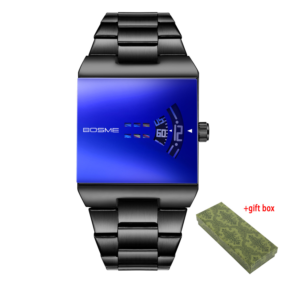 Image of Trendy High-end Casual Men's Watch, New Luxury Business Wristwatch, Metal Digital Dial, Outdoor Motorcycle Riding Watch, Perfect Christmas Halloween Gift For Men, Without Battery