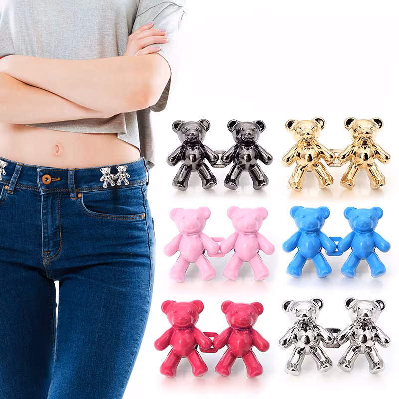 5pcs or single adjustable detachable belt suitable for jeans no sew installation 10 color options cinnamon golden navy with metal buckles waist tightener for Product details 3