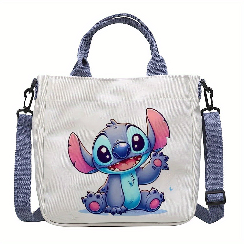 

1pc, Valentine's Day Easter Disney Stitch Character Tote Bag, Removable Shoulder Strap, Bag, Crossbody, Satchel, Fashion Accessory