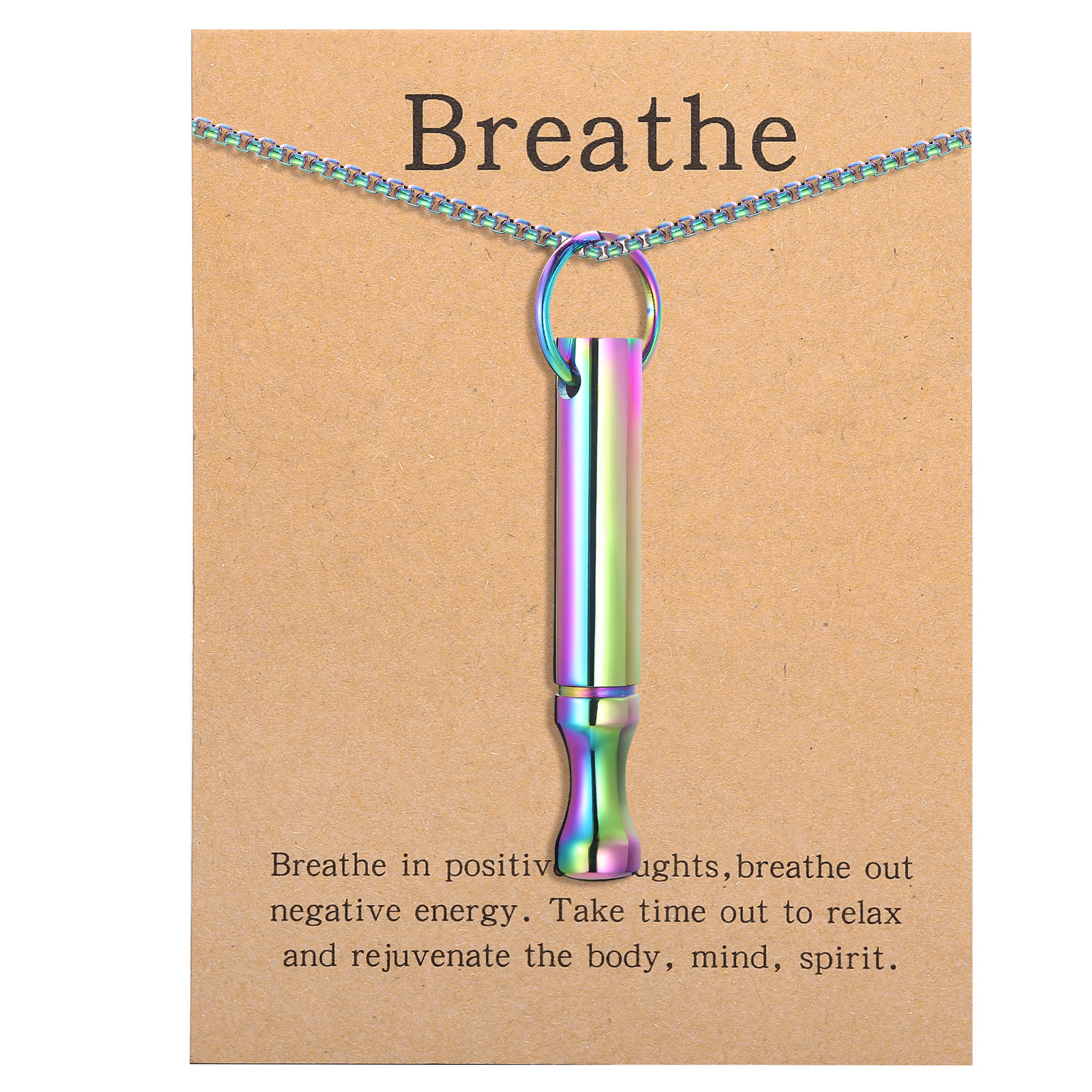 titanium steel meditation breathing necklace used to relieve anxiety   stress mindfulness breathing necklace suitable for womens mens breathing necklace tools relieve anxiety and stress meditation tools details 18