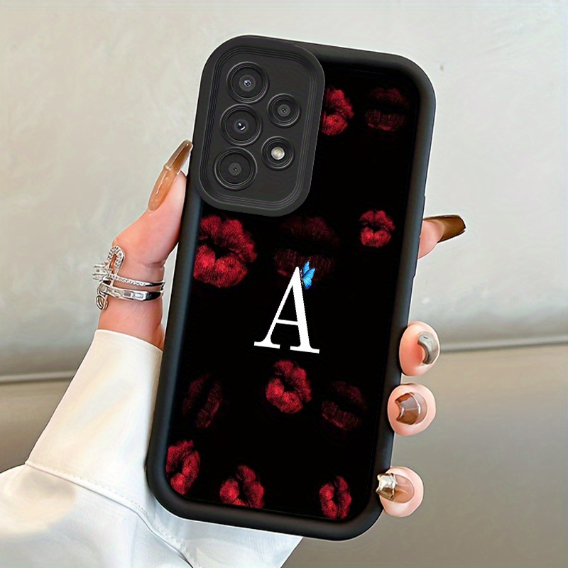 TEMU Lip Letter A Pattern Phone Case For A53/a54/a55/a52/a35/a34/a33/a32/a25/a23/a15a/14/a13/a05s/s20/s21 Fe/s22 Ultra/s23/s23 Ultra/s24/s24 Fe/s24