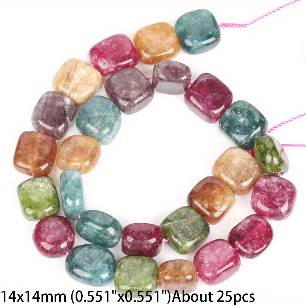 TEMU 2D Flat - Una di perline piatte di calcedonio e verde, per progetti di gioielleria come collane, braccialetti e . Questa assortimento 25 perline