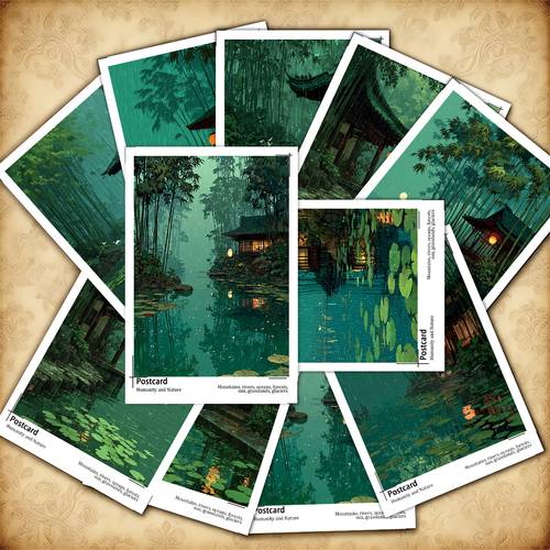 1set 16pcs landscape postcards 250gsm thick cardstock 14cm 4 5 5inch blank reverse side holiday cards for mailing gift postcard invitations