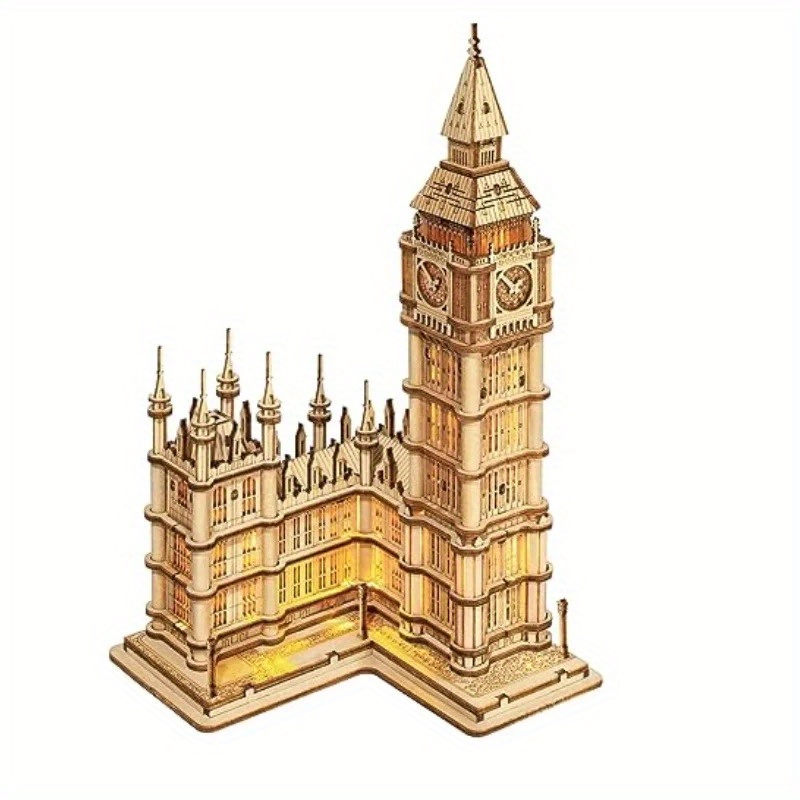 TEMU 3d Puzzle Wooden Model Kits Building Construction Crafts Kits The Best Birthday Gifts For Adults Tg507