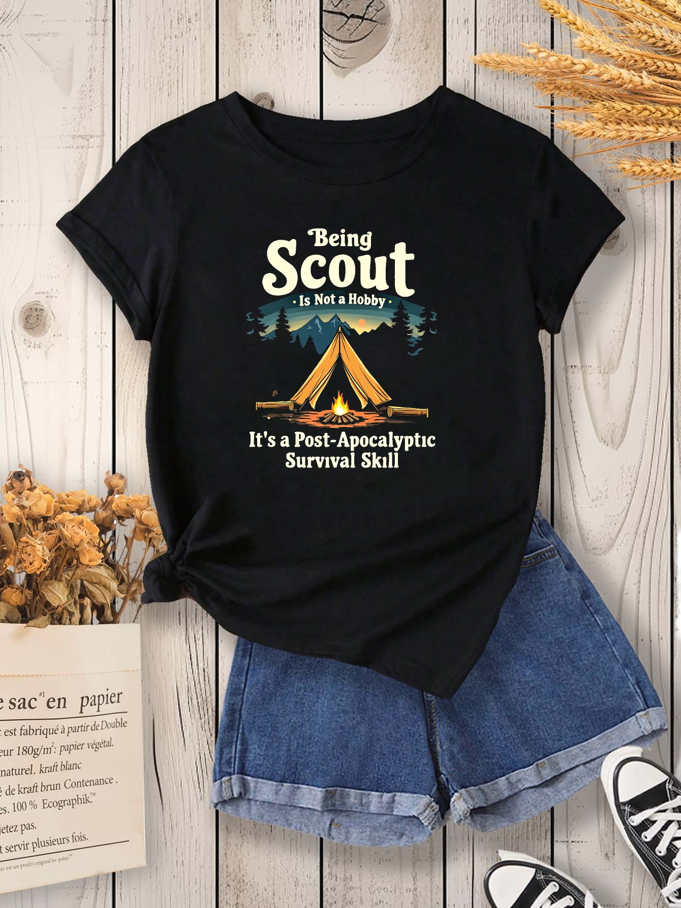 maglietta sopravvivenza scout wilderness donna Temu Italy