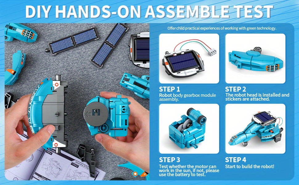 120pcs STEM Building Robots Toy for Kids Ages 8-12, Science Kits, Solar Space Toys Gifts for 8 9 10 11 12 Year Old Teen Boys Girls