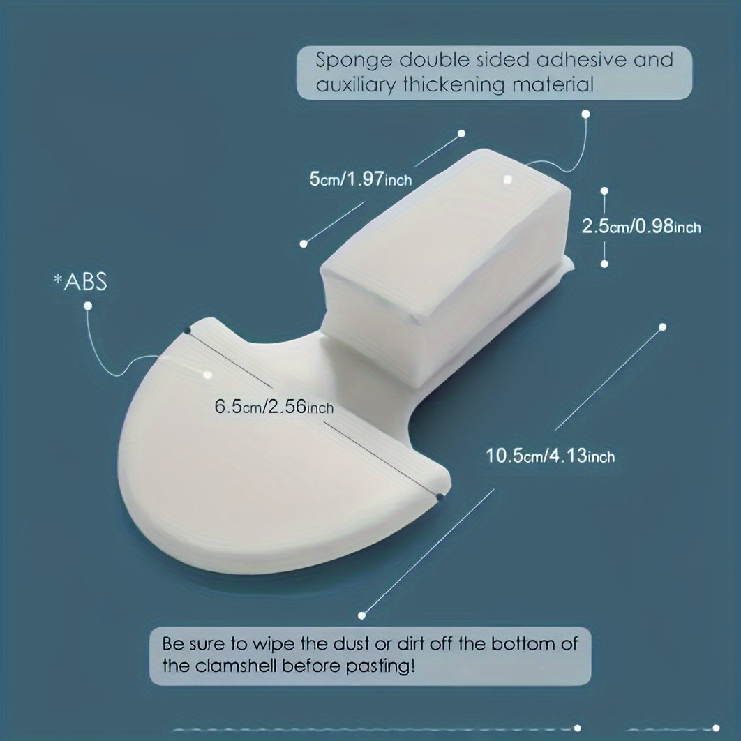 TEMU 2pcs. White Toilet Seat Lifter, Instant Portable Toilet Seat Cushion Lifter, Handheld Flip, Toilet Lid Lifter
