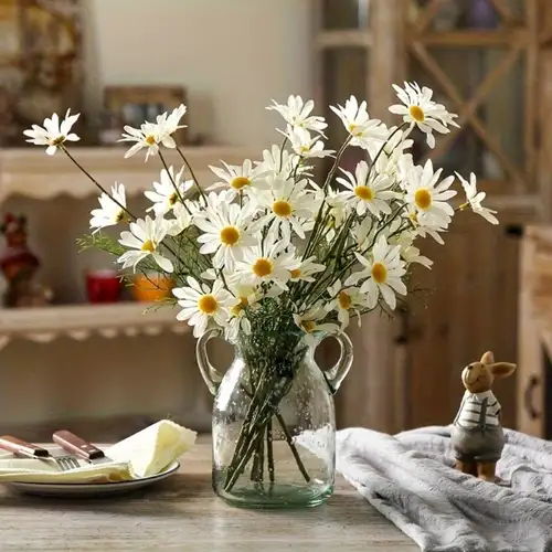 2er pack lebensechte künstliche gänseblümchen blumensträuße