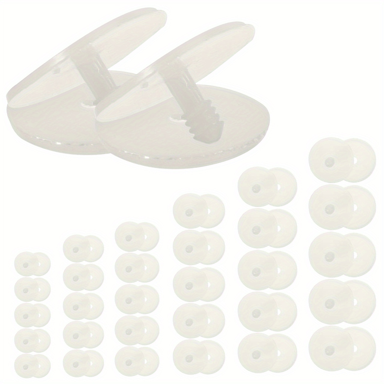 30 Set 15-40mm Doll Joints Animal Joints White Plastic Doll Joints Soft Making Limbs And Head Joints For Bear Making Diy Crafts