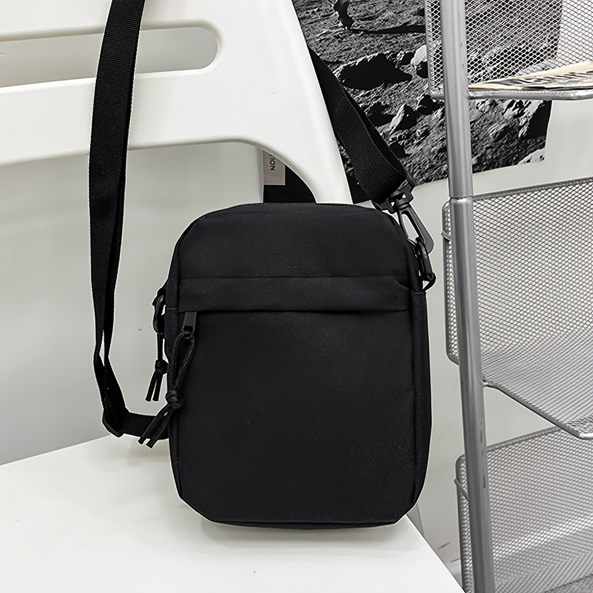 Image of Customizable Images 2025 New Unique Personalized Custom Unisex Nylon Small Bag For Women And Men Practical Shoulder Crossbody Bag Small Square Bag Phone Bag, Customizable With Positioning Printing