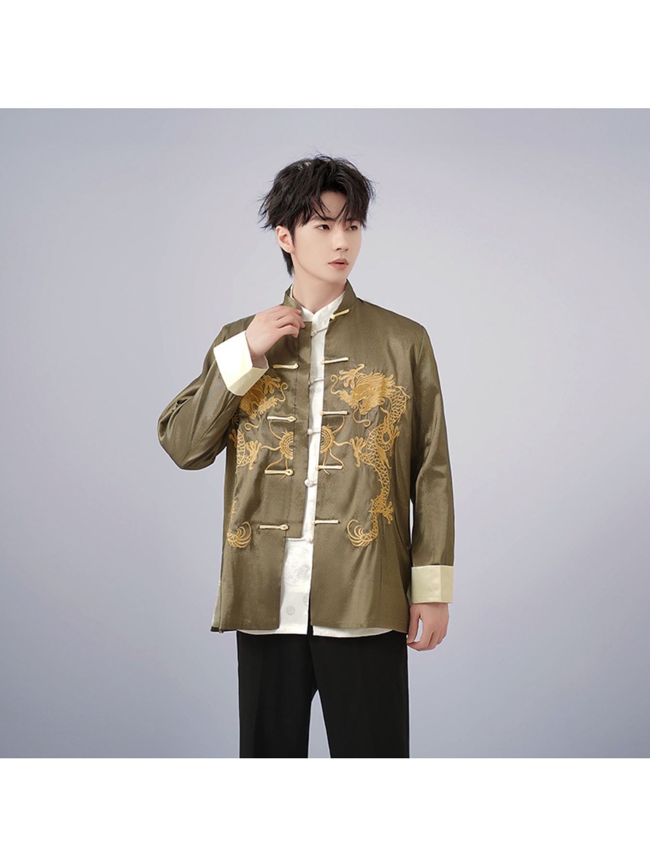 chinese traditional dress men sold on Temu United States