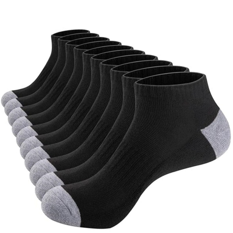TEMU 10 Pairs Men's Cushioning Running Sports Socks