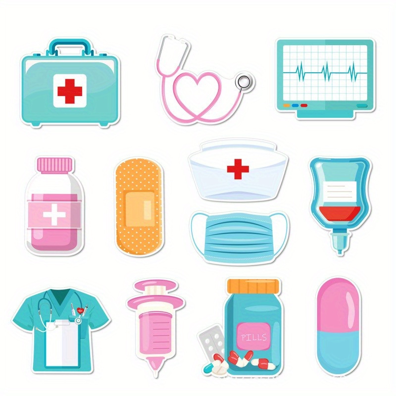 TEMU 12pcs Nurse Gift Sticky Notes, Medical Themed Sticky Notes Nurse Post Notes Medical Post Notes Cute Sticky Notes For Hospital School Nurses