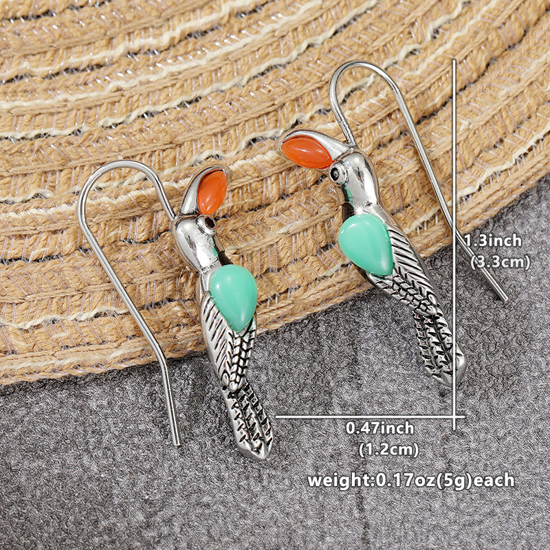Bohemian Ethnic Style Big Beak Bird Earrings — Versatile