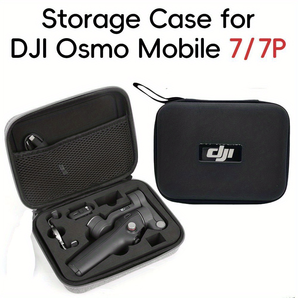  mobile 7 case premium protective storage pouch with customizable compartments for 7p handheld stabilizer accessories black accessory organizer soft texture cover details 1