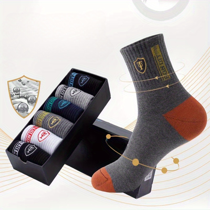 40pcs (20 Pairs) of New Men'S Socks, Mid-Tube Socks, All-Season Socks, Men'S Sports Socks