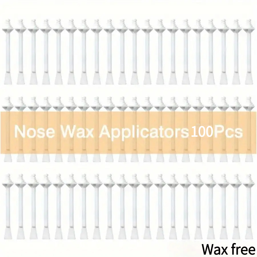 Image of 100pcs Nose Wax Sticks - Gentle Removal Of Nose And Ear Hair, Suitable Tones, Cleans Hair On Face, Eyebrows, Nose And Ears.