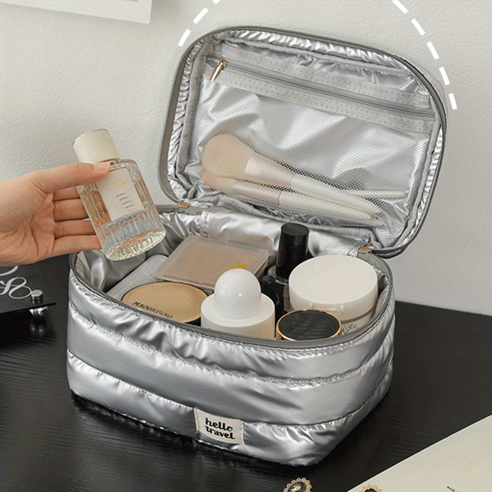 

Soft, Shockproof, Anti-fall Makeup Bag With Large Capacity, Portable, Waterproof Storage Bag, Travel Toiletry Bag, Hand-held Makeup Bag