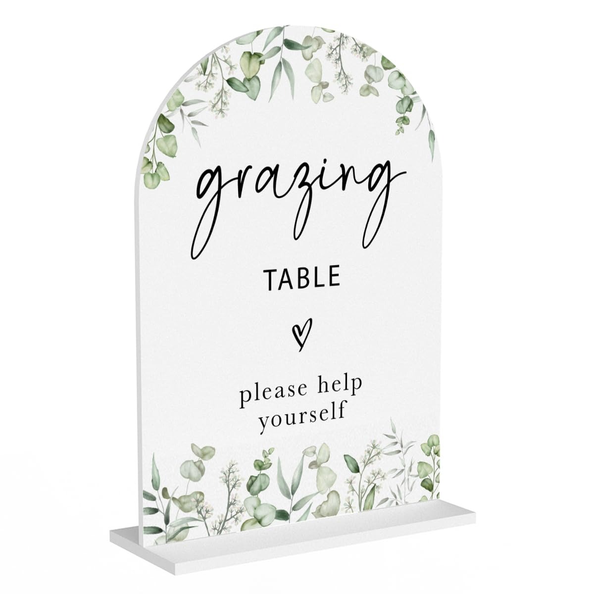 TEMU 2d Flat, Elegant Grazing Table Sign Suitable For Wedding, Bridal Shower, Baby Shower - Green Decor With English Lettering, 5"x7" Table